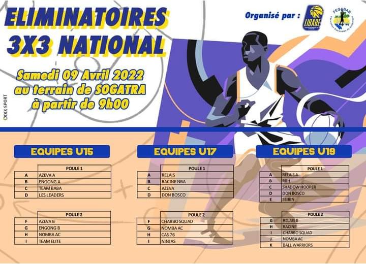 Tournoi 3x3 de basketball : 26 équipes de l'Estuaire en compétition ce samedi à Libreville