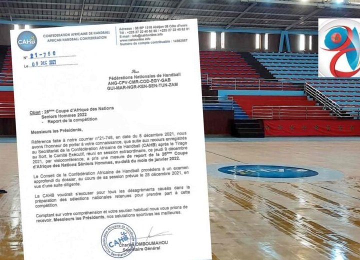 La Confédération africaine de handball annonce le report de la CAN 2022