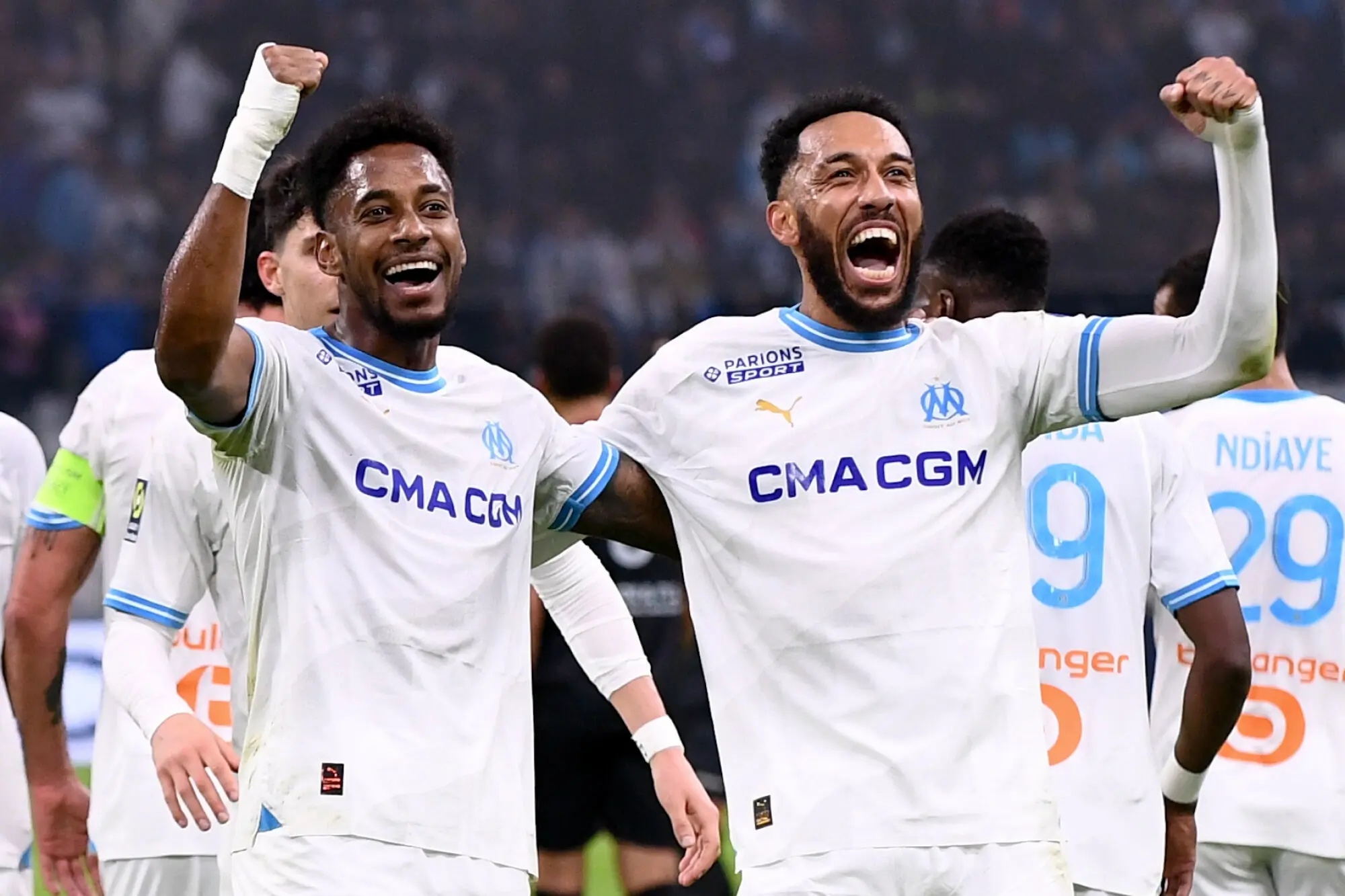 Aubameyang en feu face à Montpellier, les Phocéens retrouvent le sourire en Ligue 1