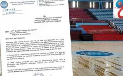 La Confédération africaine de handball annonce le report de la CAN 2022