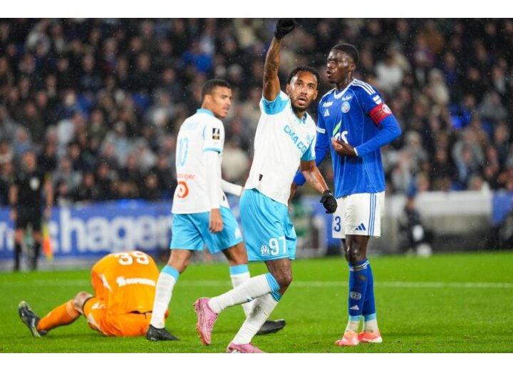 Ligue 1 : Aubameyang buteur décisif dans la victoire de l'OM face à Strasbourg